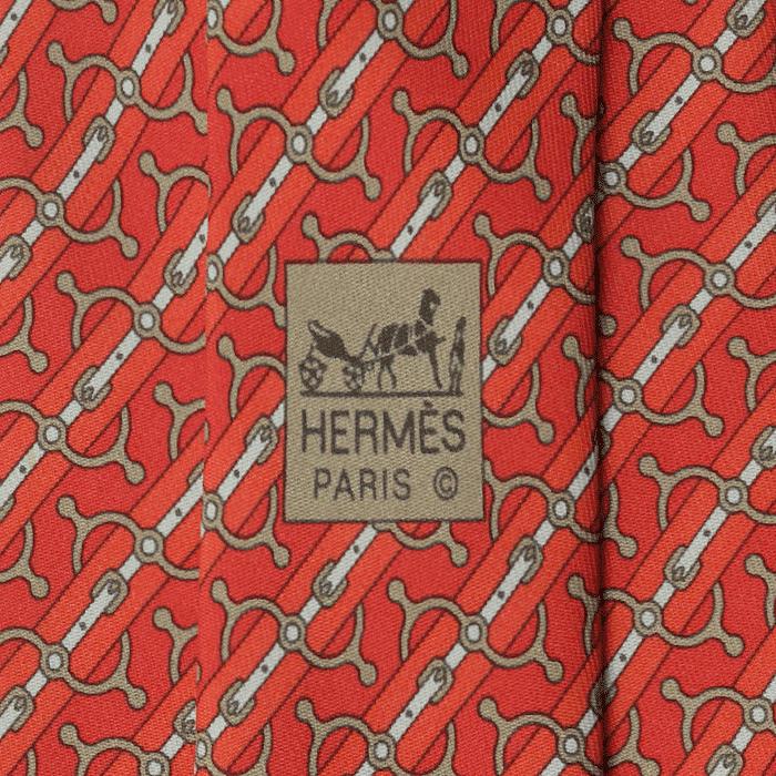 Hermes Men's Silk Tie Geometric Equestrian Pattern 5644 | Necktie Cravate