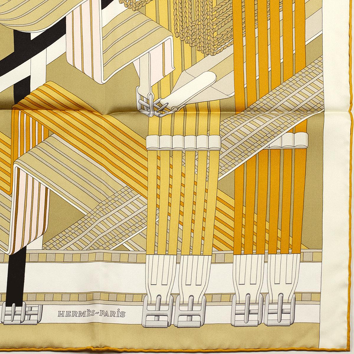 Hermes Scarf "Double Sangle" by Virginie Jamin and Joachim Metz 90cm Silk | Foulard Carre