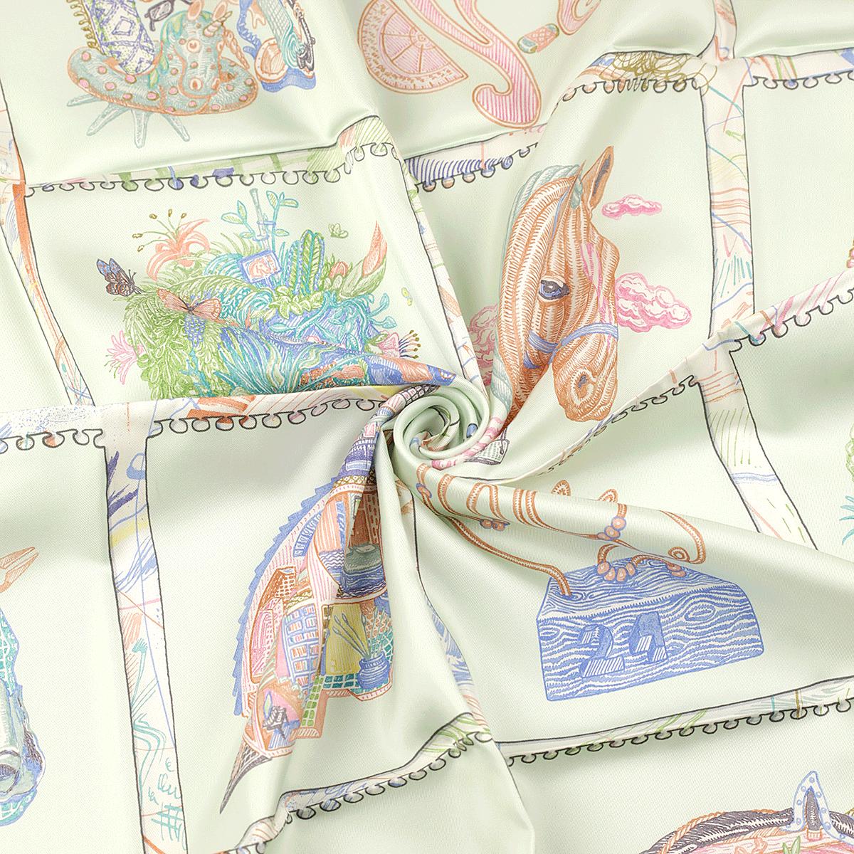 Hermes Scarf "Chevaloscope" by Elias Kafouros 90cm Silk | Carre Foulard