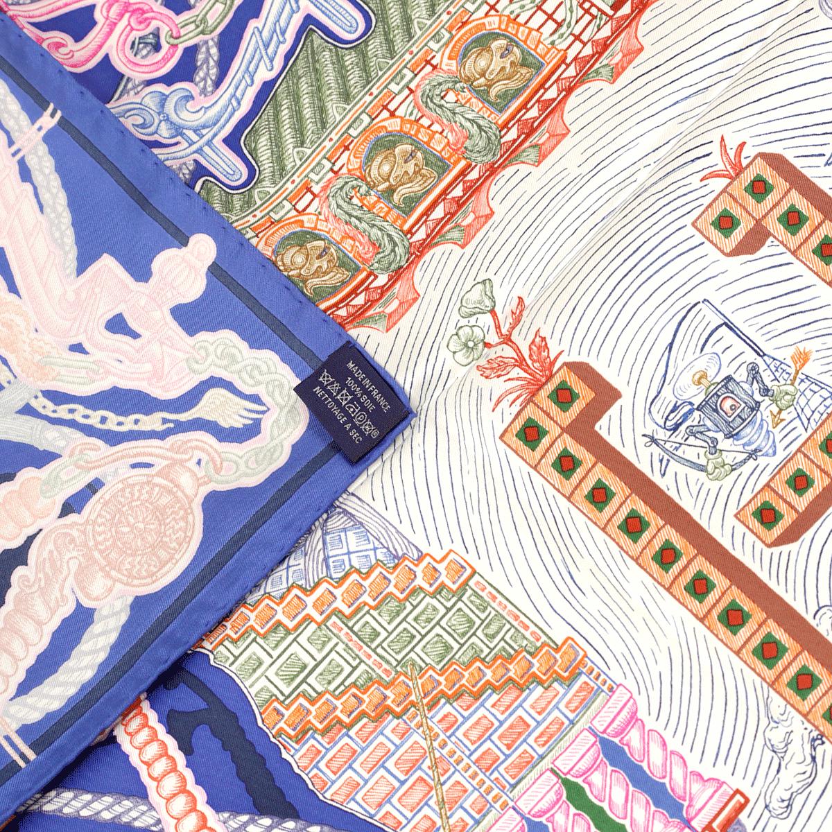 Hermes Scarf "Super Silk Quest" by Elias Kafouros 90cm Silk | Carre Foulard