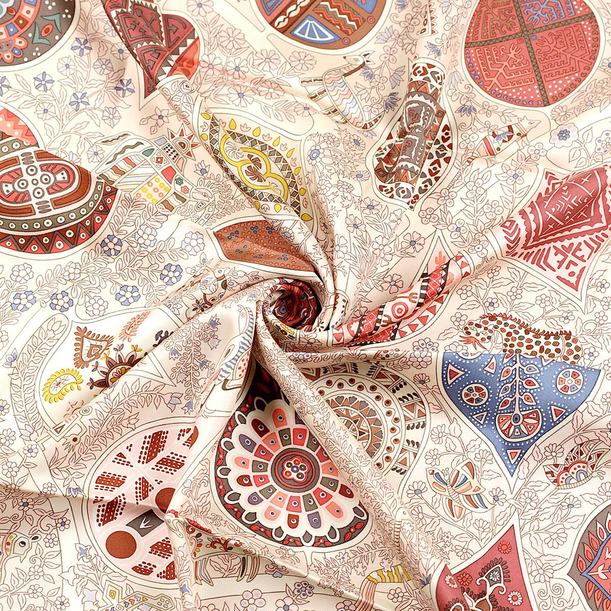 Hermes Scarf "L'Arbre de Vie" by Christine Henry 90cm Silk | Foulard Carre