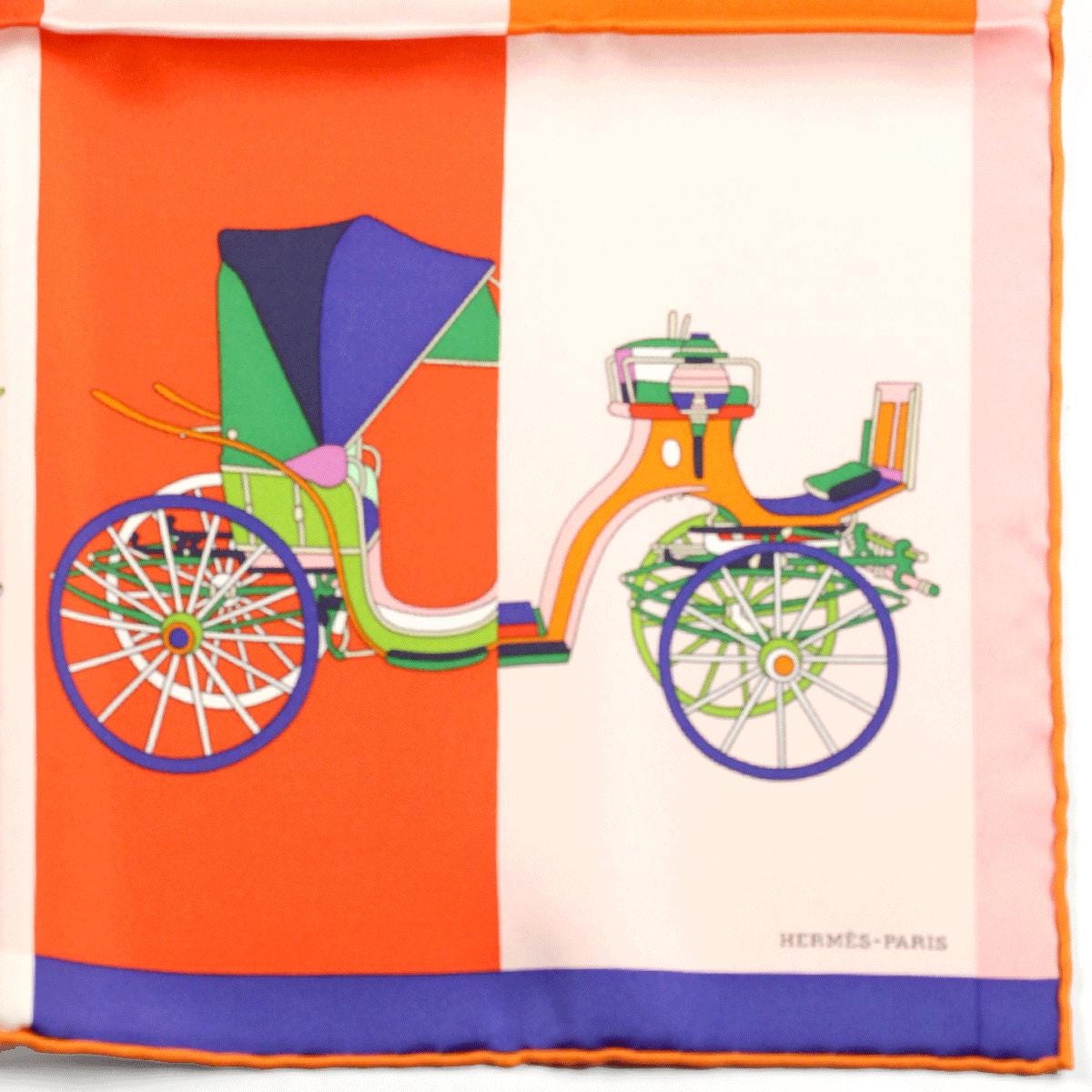 Hermes Scarf 45cm "Voitures Exquises" by Jan Bajtlik Silk Gavroche