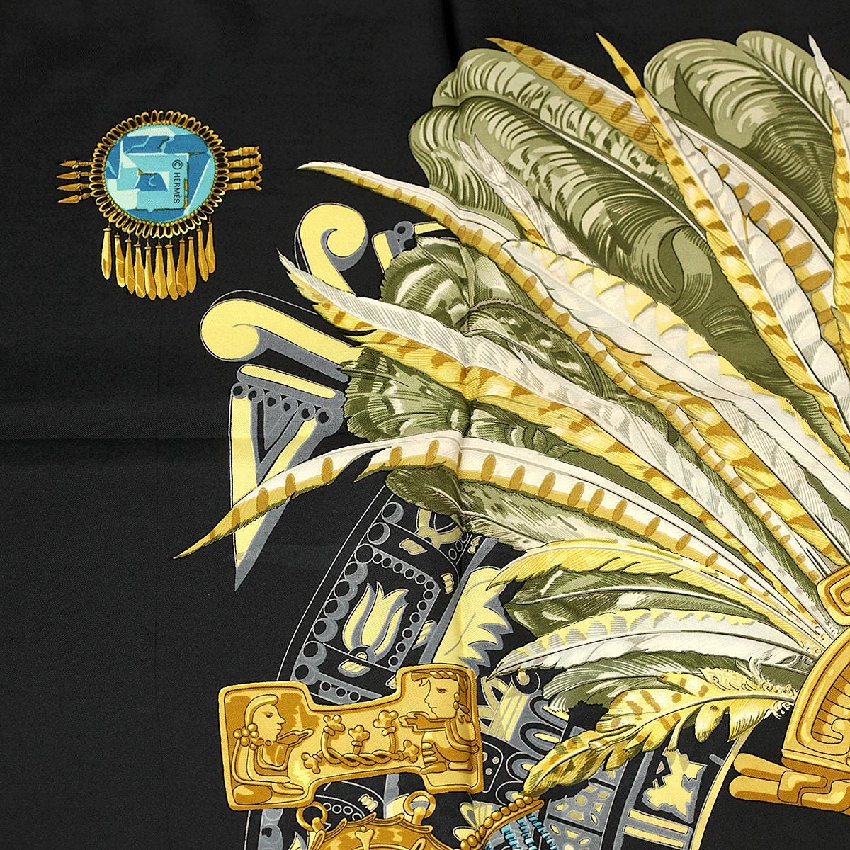 Hermes Scarf "Mexique" by Caty Latham 90cm Silk | Carre Foulard