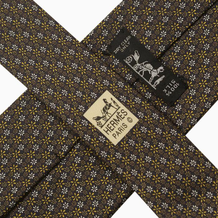 Hermes Men's Silk Tie Floral Pattern 5545 | Necktie Cravate