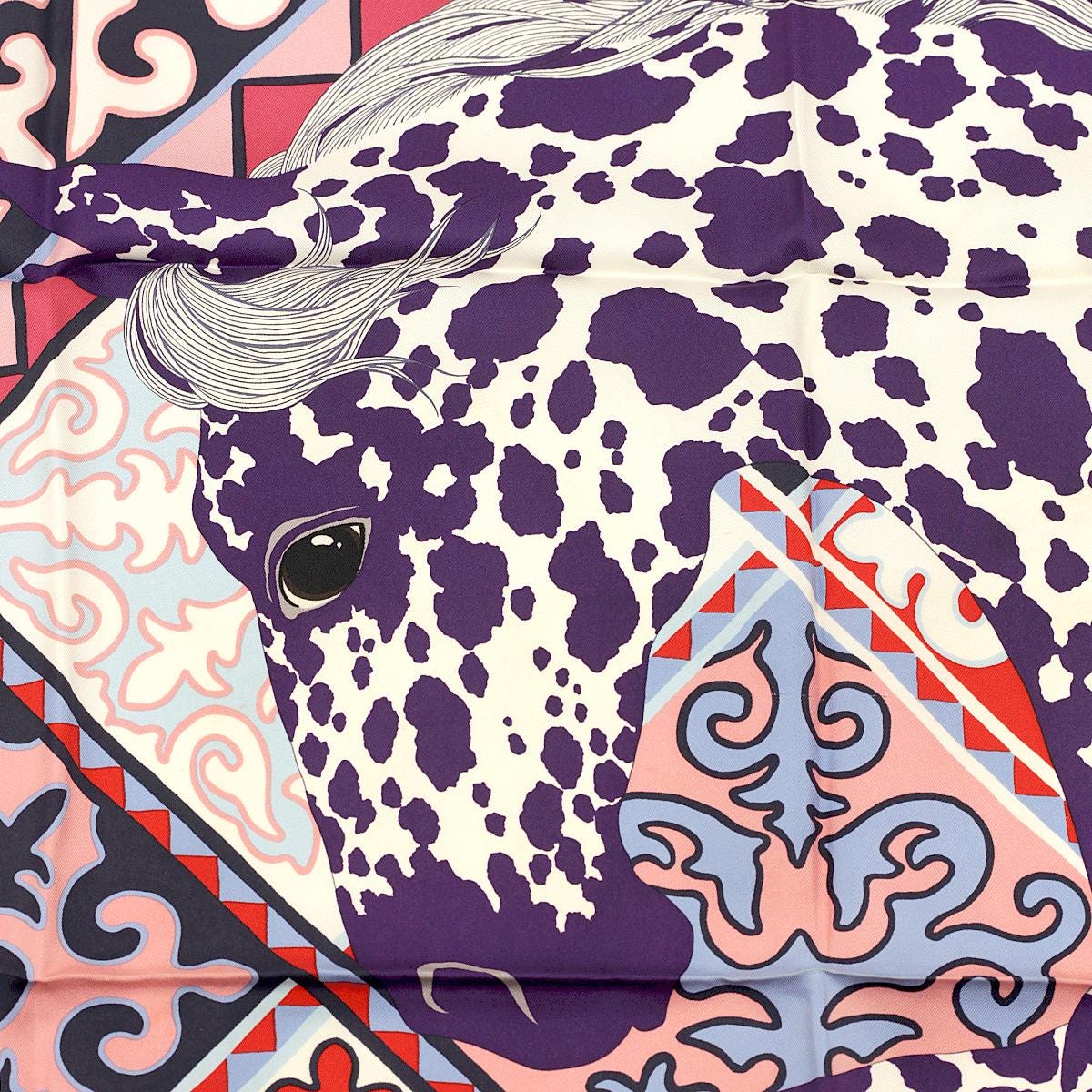 Hermes Scarf "Appaloosa des Steppes" by Alice Shirley 90cm Silk | Grail