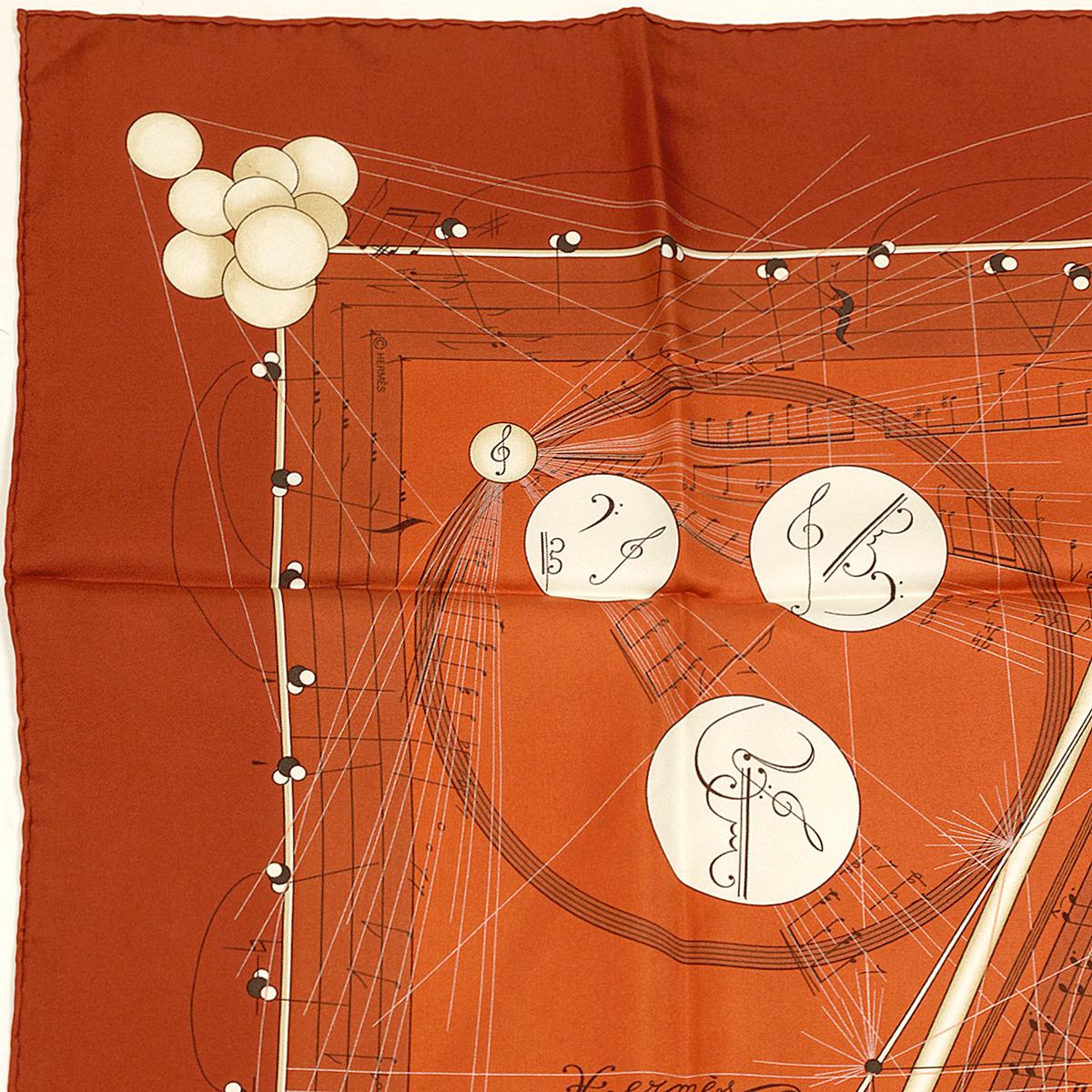 Hermes Scarf "La Musique des Spheres" by Zoe Pauwels 90cm Silk