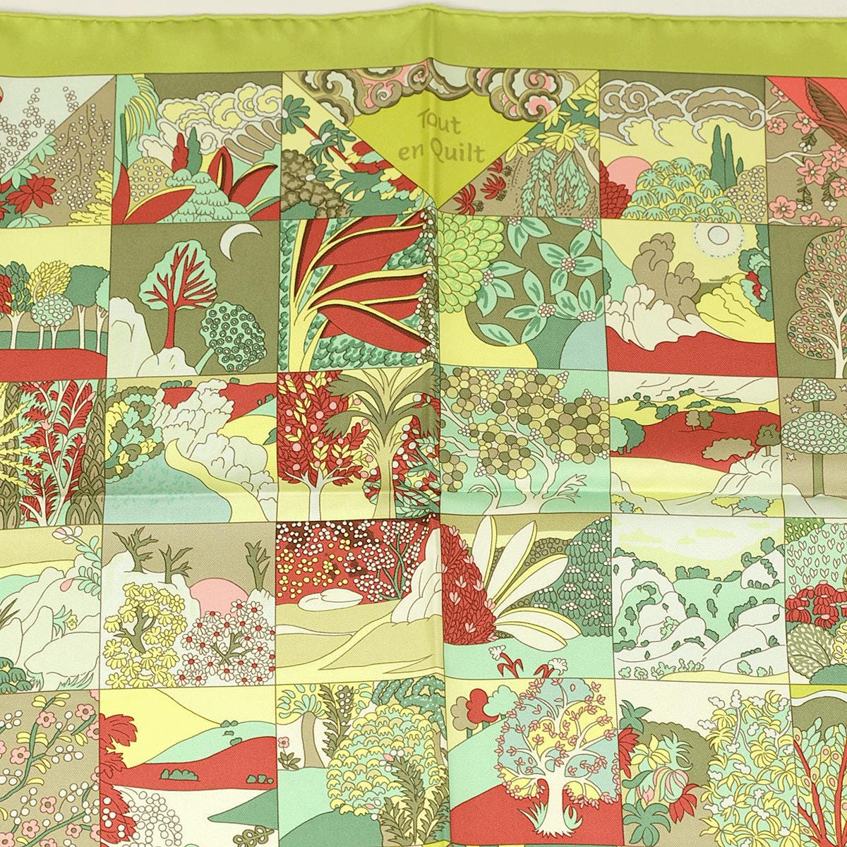 Hermes Scarf "Tout en Quilt" by Caty Latham 90cm Silk | Carre Foulard