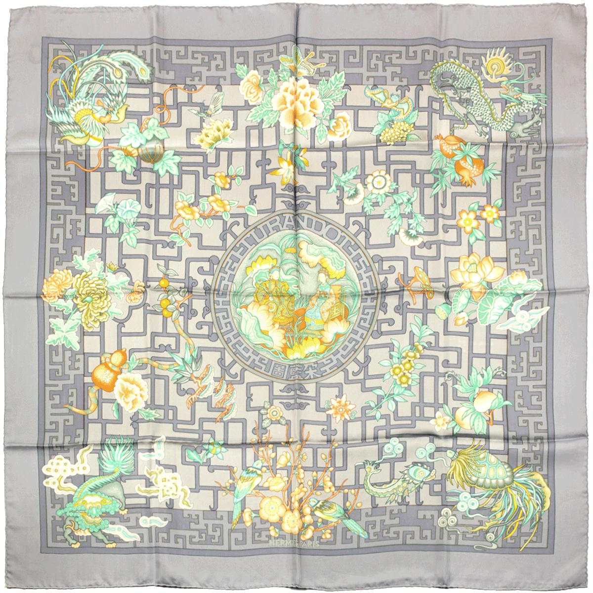 Hermes Scarf "Turandot" by Natsuno Hidaka 90cm Silk | Grail