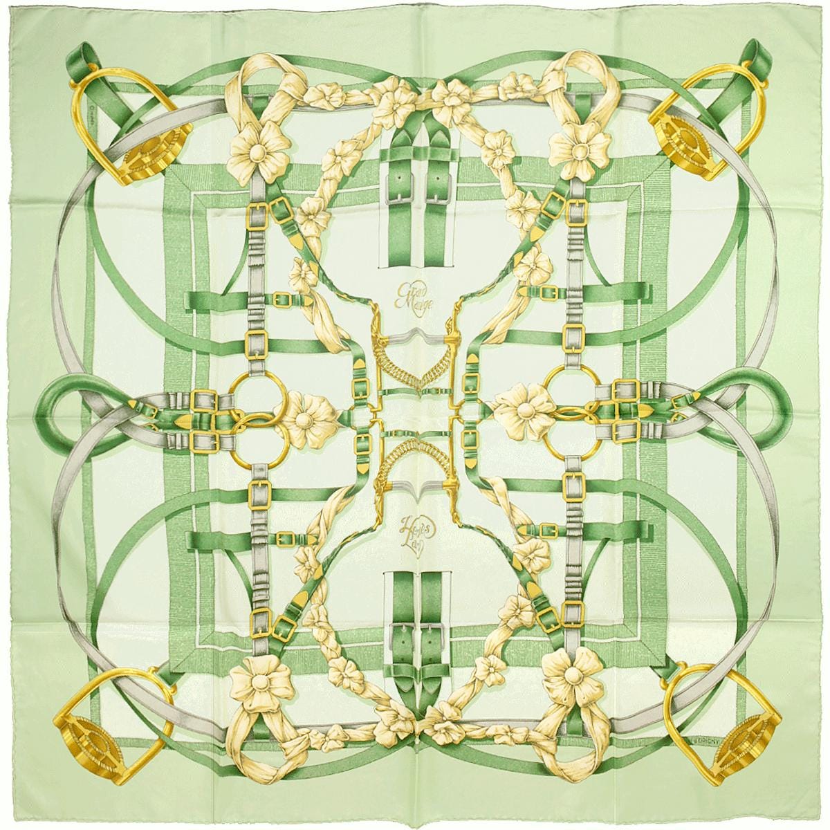 Hermes Scarf "Grand Manege" by Henri d'Origny 90cm Silk | Carre Foulard