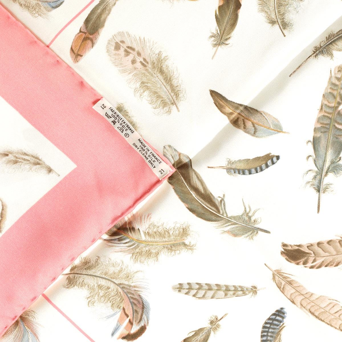 Hermes Scarf "Plumes" by Henri de Linares 90cm Silk | Carre Foulard