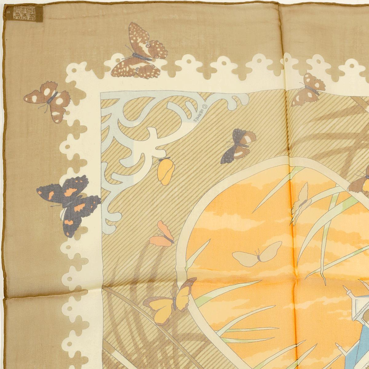 Hermes Scarf Mousseline "Varangues" by Dimitri Rybaltchenko 90cm Silk | Carre Foulard Chiffon