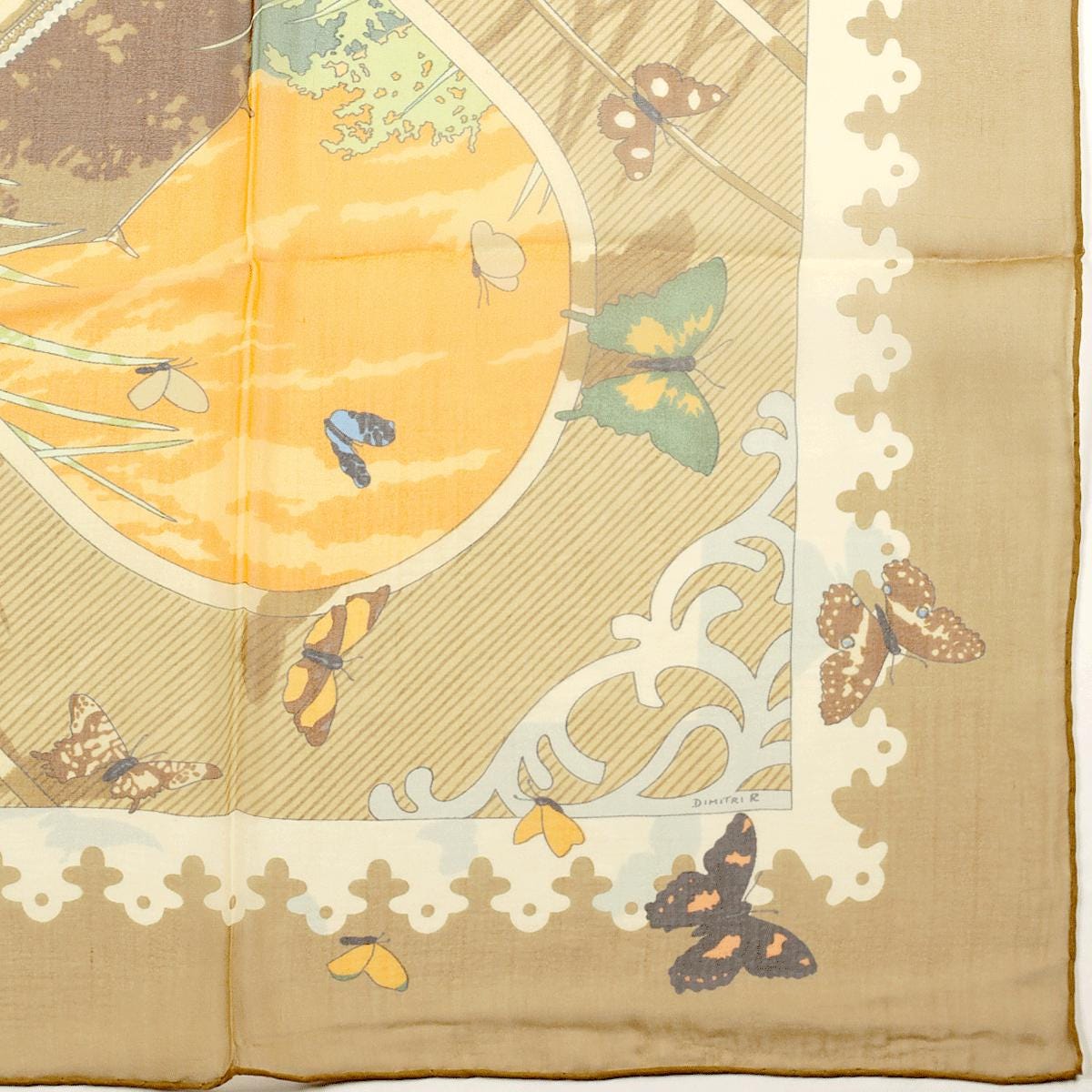 Hermes Scarf Mousseline "Varangues" by Dimitri Rybaltchenko 90cm Silk | Carre Foulard Chiffon