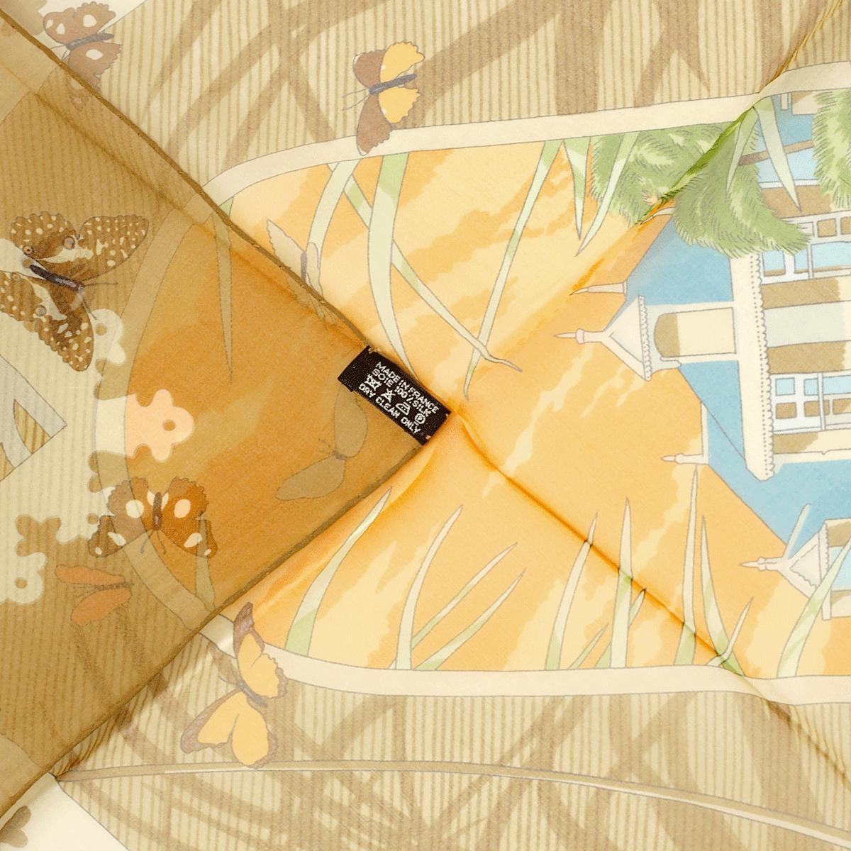 Hermes Scarf Mousseline "Varangues" by Dimitri Rybaltchenko 90cm Silk | Carre Foulard Chiffon