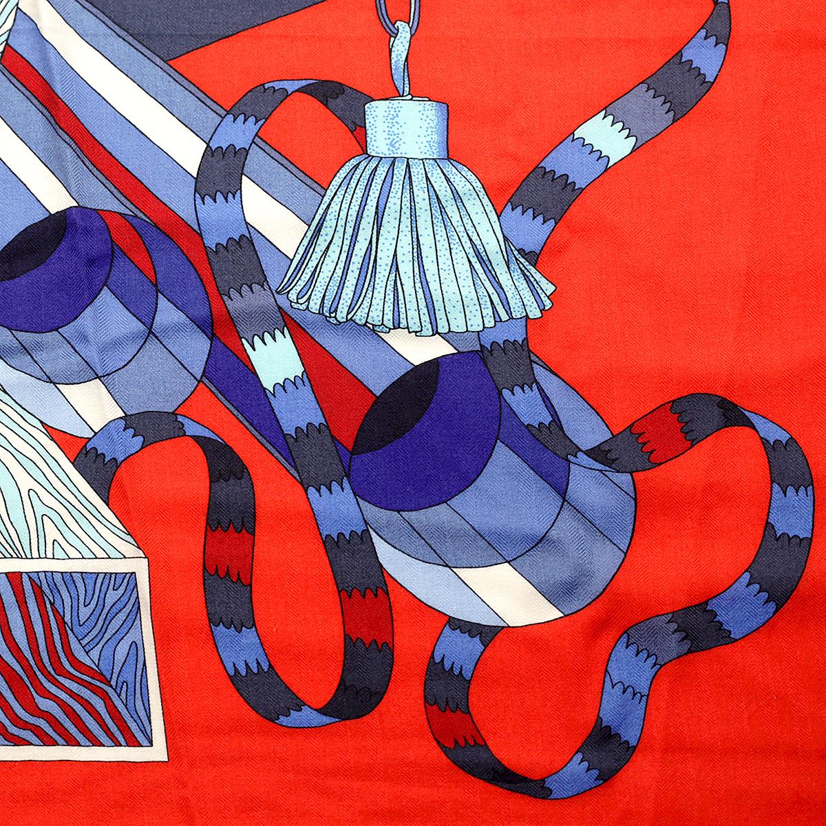 Hermes Cashmere Shawl 140cm "Point d'Orgue" by Pierre Marie | Scarf Carre Foulard