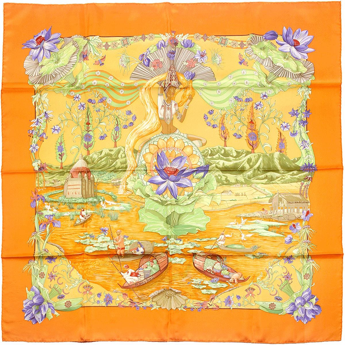 Hermes Scarf "Sarasvati" by Zoe Pauwels 90cm Silk | Foulard Carre