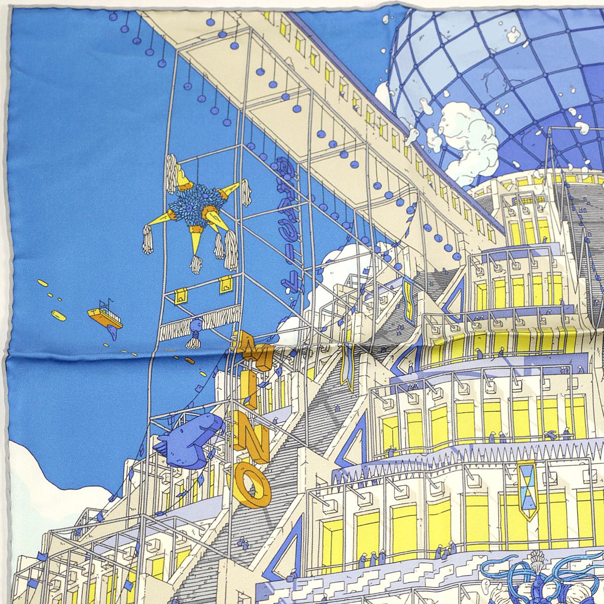 Hermes Scarf "Legende du Cheval a Plumes" by Ugo Gattoni 90cm Silk | Foulard Carre