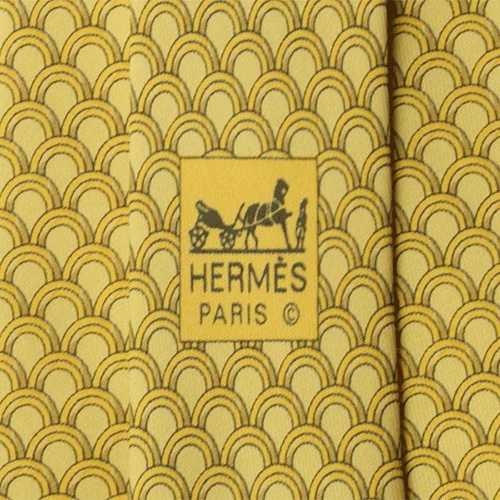 Hermes Men's Silk Tie Geometric Pattern 7971 | Necktie Cravate