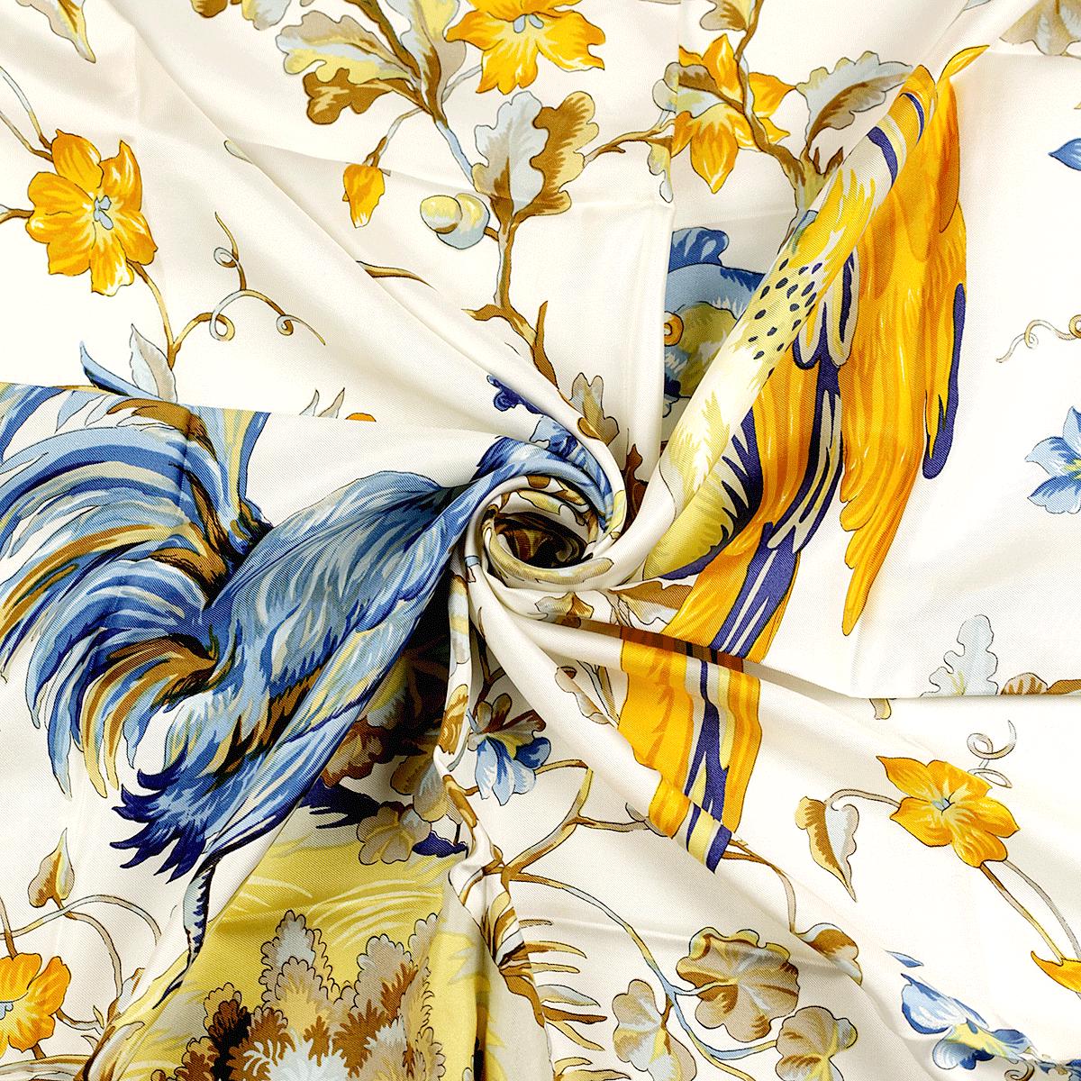 Hermes Scarf "Chanteclaire" by Maurice Tranchant 90cm Silk | Carre Foulard