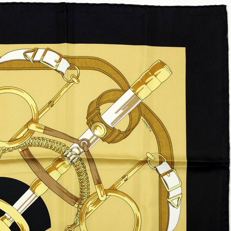 Hermes Scarf "Eperon d'Or" by Henri d'Origny 90cm Silk | Carre Foulard