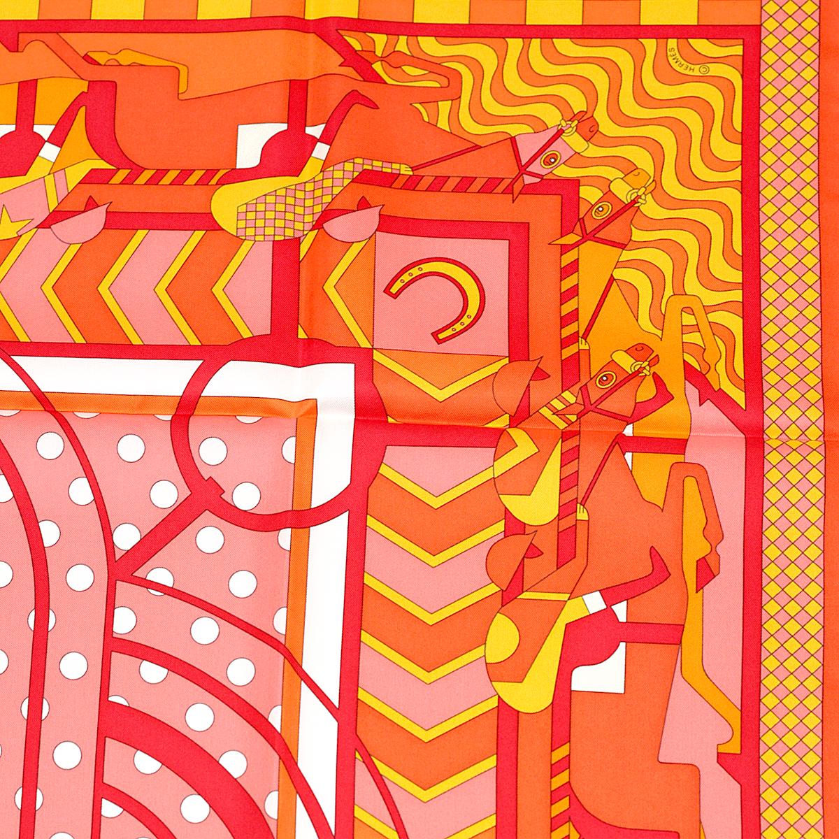 Hermes Scarf "Steeplechase" by Virginie Jamin 90cm Silk | Foulard Carre