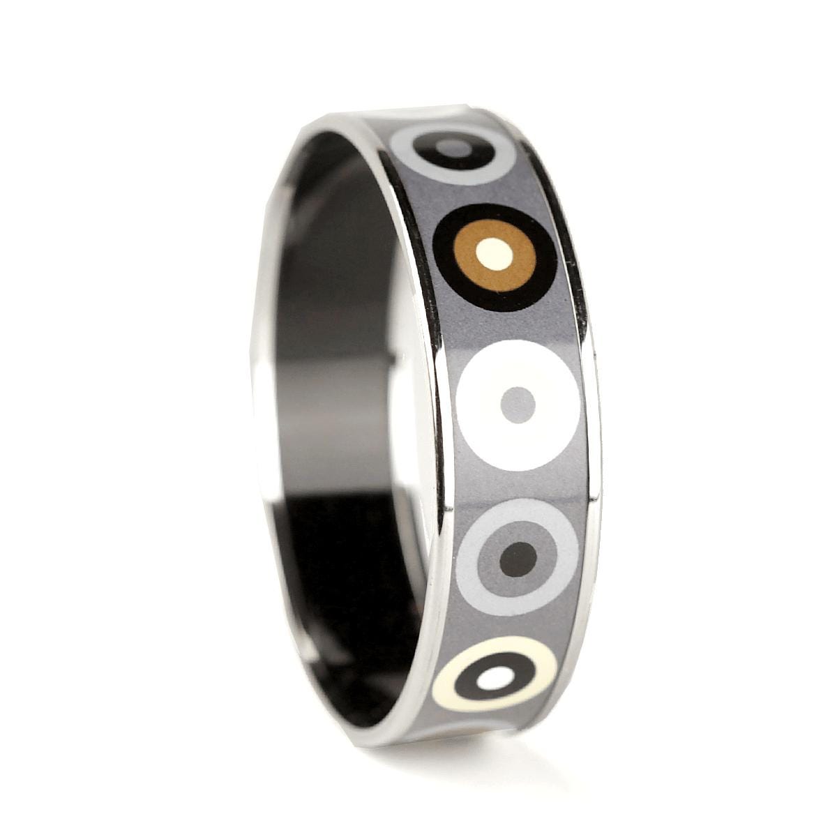 Hermes Bracelet 70 Wide Enamel Palladium Silver | Bangle SHW