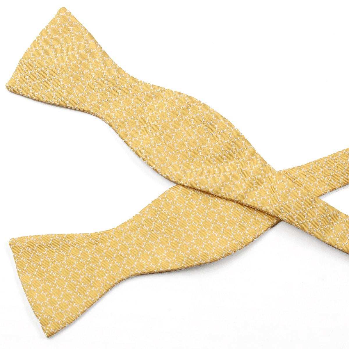 Hermes Men's Silk Bowtie Geometric Pattern | Necktie Cravate Bow Tie