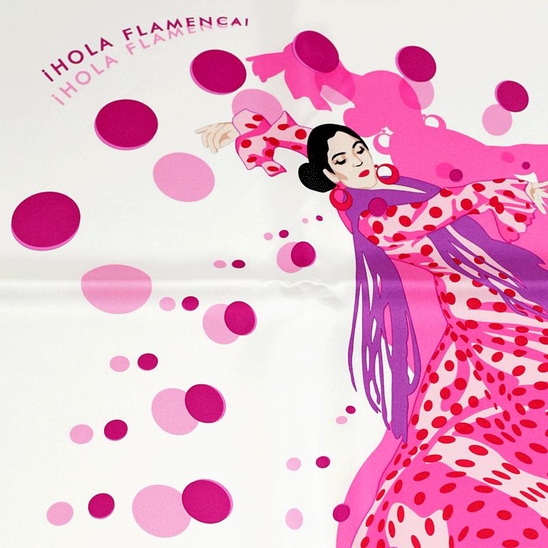 Hermes Scarf "Hola Flamenca" by Dimitri Rybaltchenko 90cm Silk | Carre Foulard