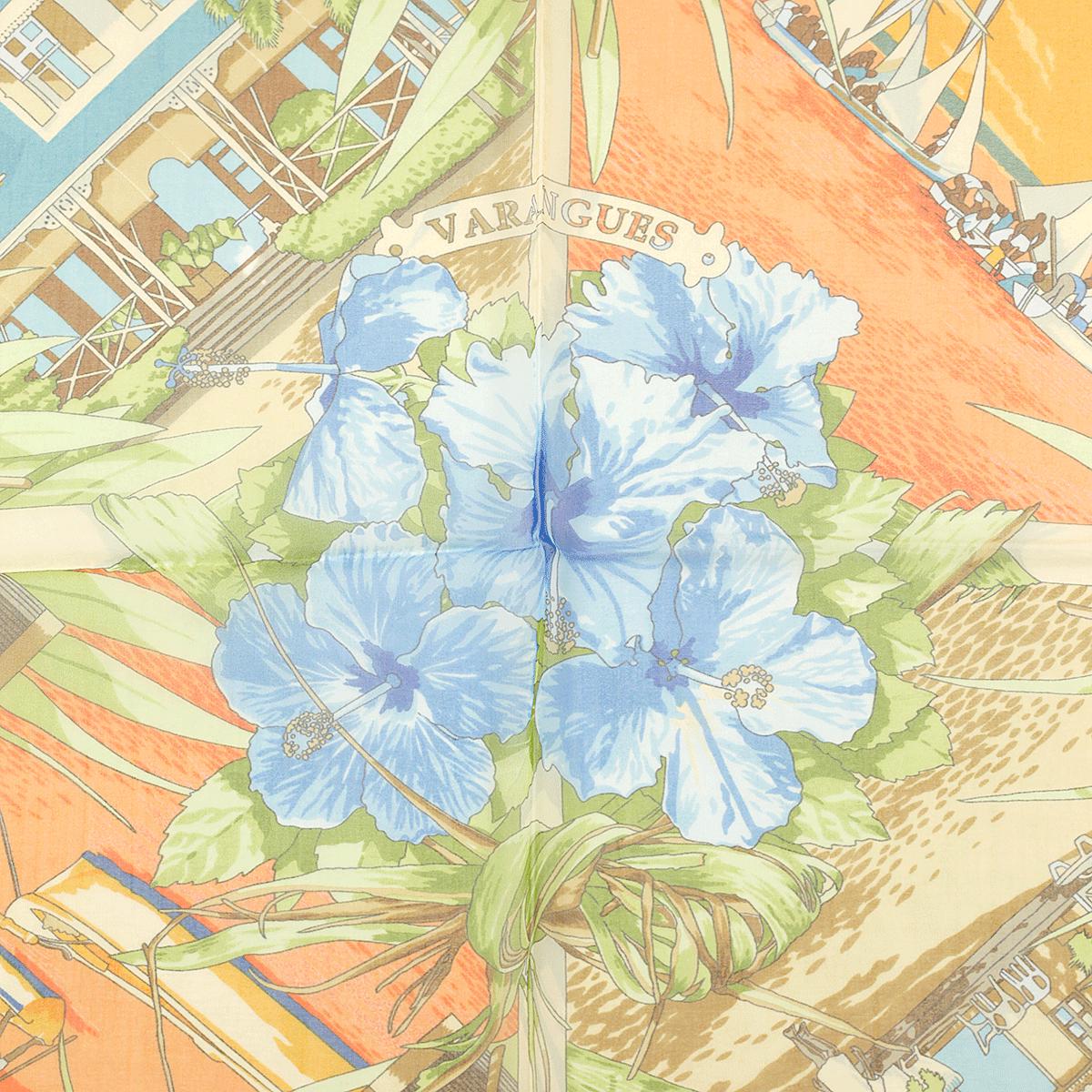Hermes Scarf Mousseline "Varangues" by Dimitri Rybaltchenko 90cm Silk | Carre Foulard Chiffon