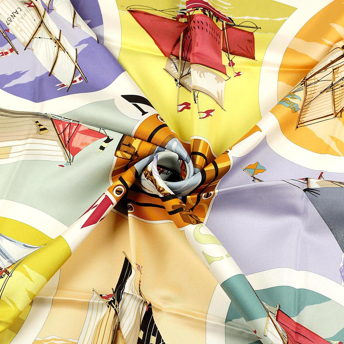 Hermes Scarf "Belles Amures" by Loïc Dubigeon 90cm Silk | Carre Foulard