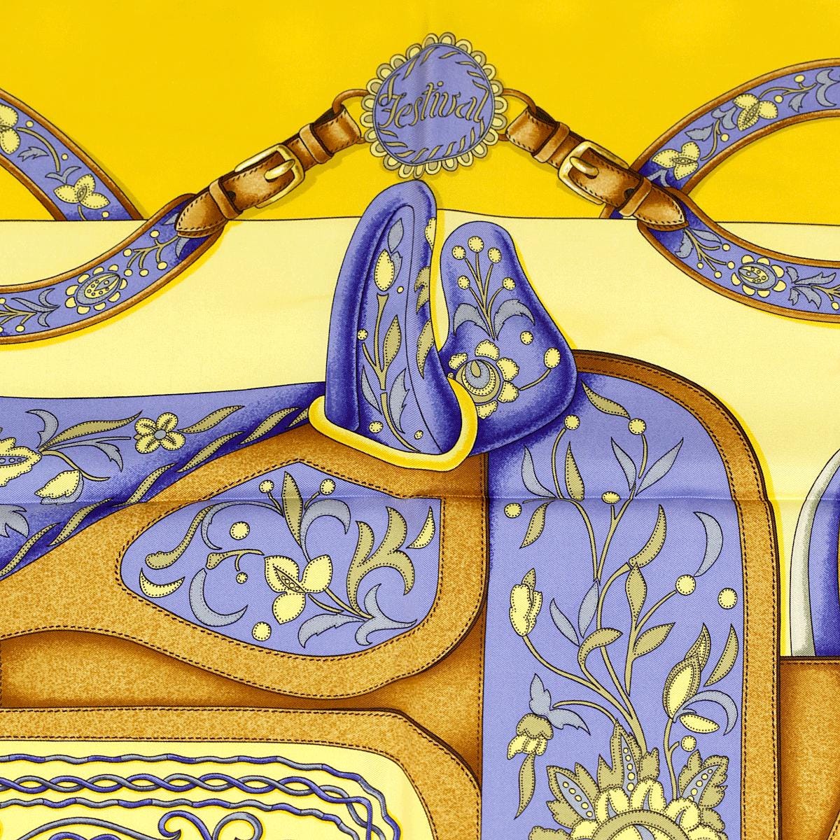 Hermes Scarf "Festival" by Henri d'Origny 90cm Silk | Carre Foulard