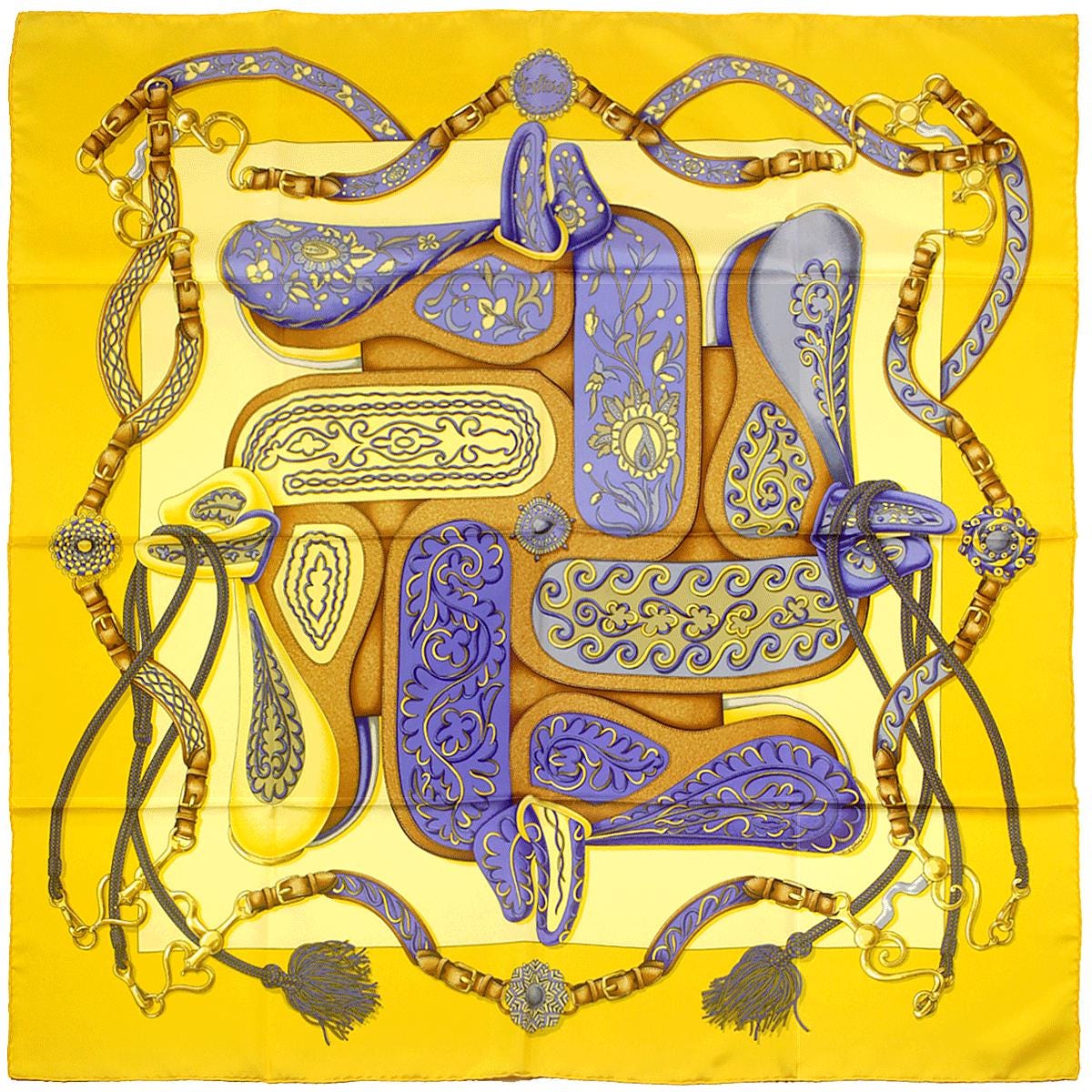 Hermes Scarf "Festival" by Henri d'Origny 90cm Silk | Carre Foulard
