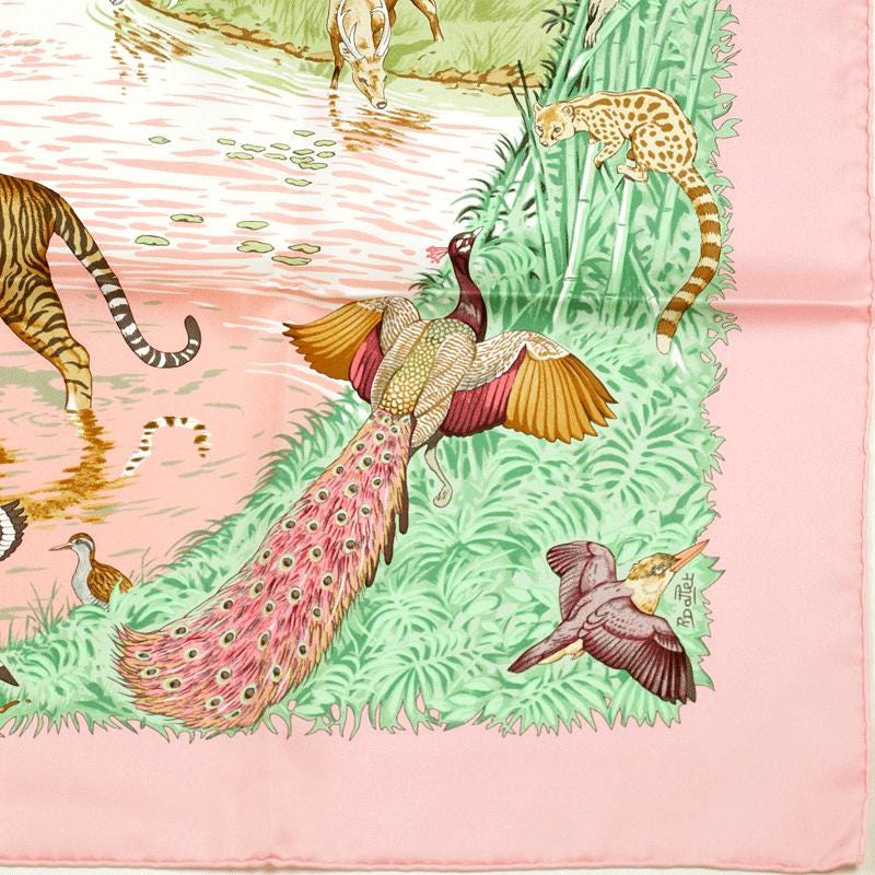 Hermes Scarf "La Treve de l'Eau" by Robert Dallet 90cm Silk | Carre Foulard