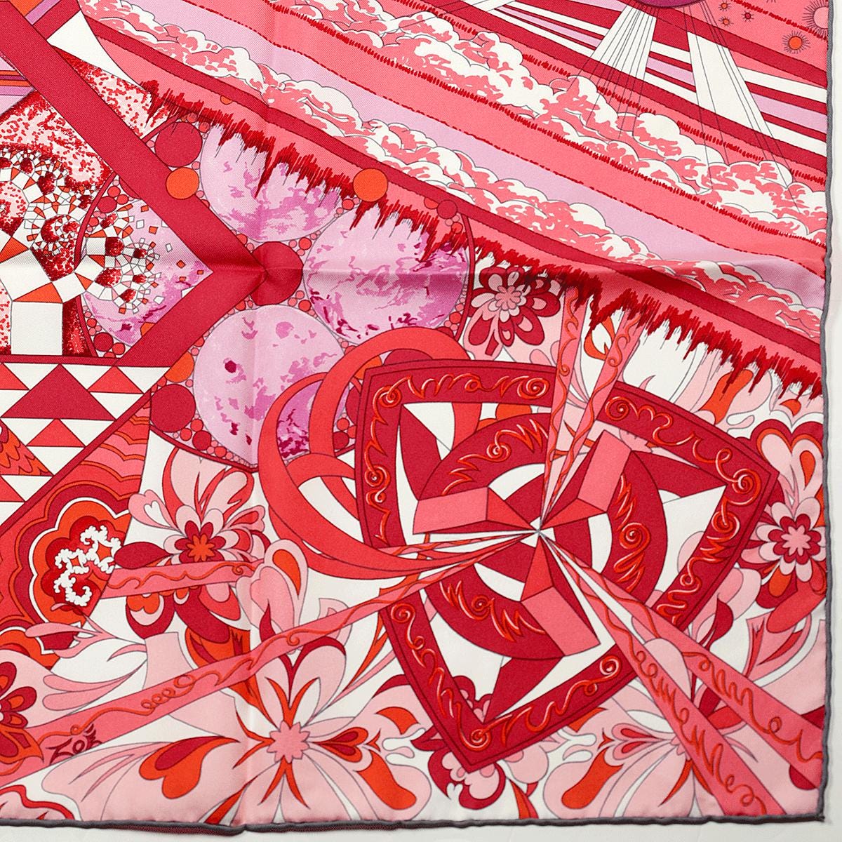 Hermes Scarf "L'ivresse de l'Infini" by Zoe Pauwels 90cm Silk