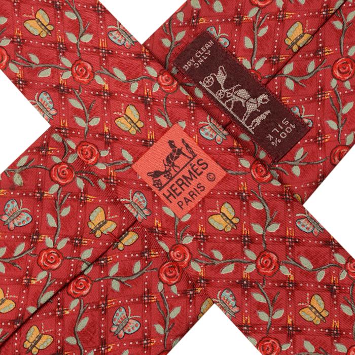 Hermes Men's Silk Tie Floral Pattern 7744 | Necktie Cravate