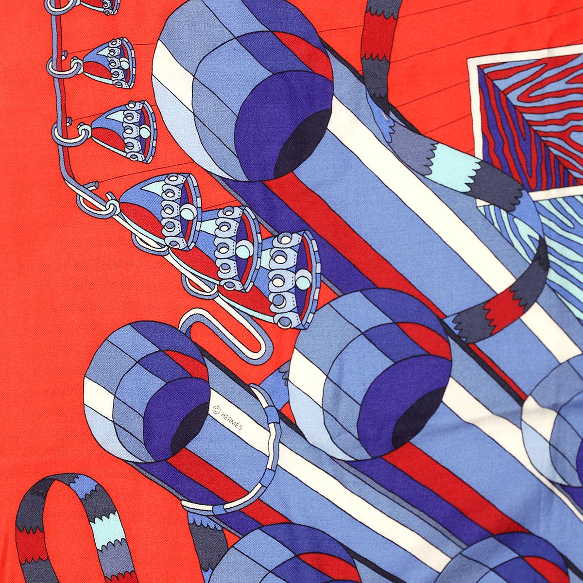 Hermes Cashmere Shawl 140cm "Point d'Orgue" by Pierre Marie | Scarf Carre Foulard