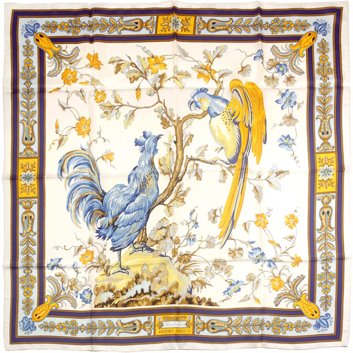 Hermes Scarf "Chanteclaire" by Maurice Tranchant 90cm Silk | Carre Foulard
