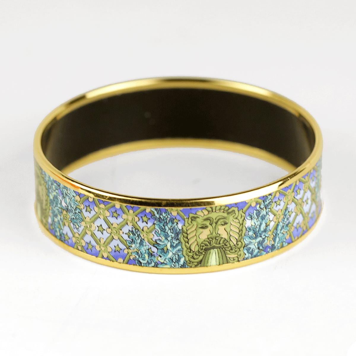 Hermes Bracelet 70 Wide Gold Enamel | Bangle GHW