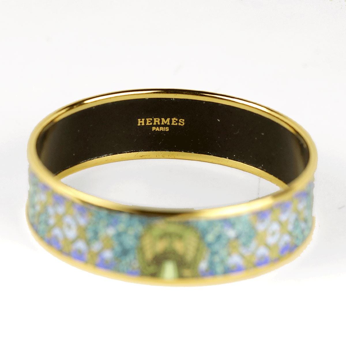 Hermes Bracelet 70 Wide Gold Enamel | Bangle GHW