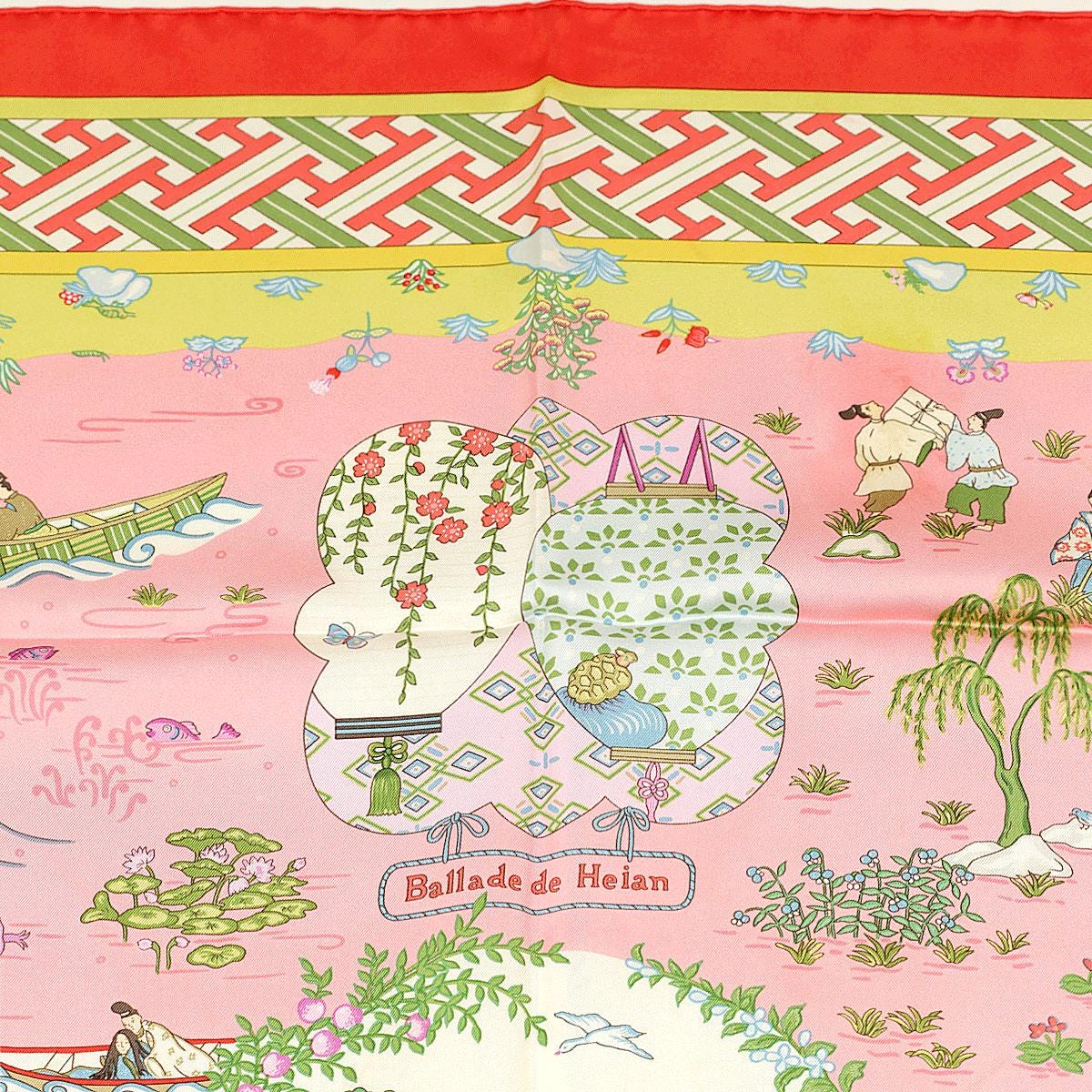 Hermes Scarf "Ballade de Heian" by Natsuno Hidaka 90cm Silk | Grail