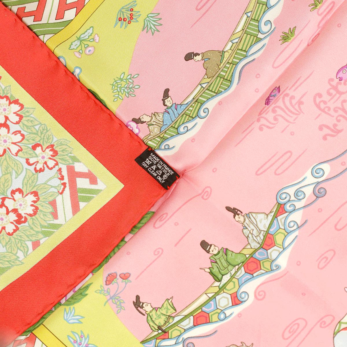 Hermes Scarf "Ballade de Heian" by Natsuno Hidaka 90cm Silk | Grail