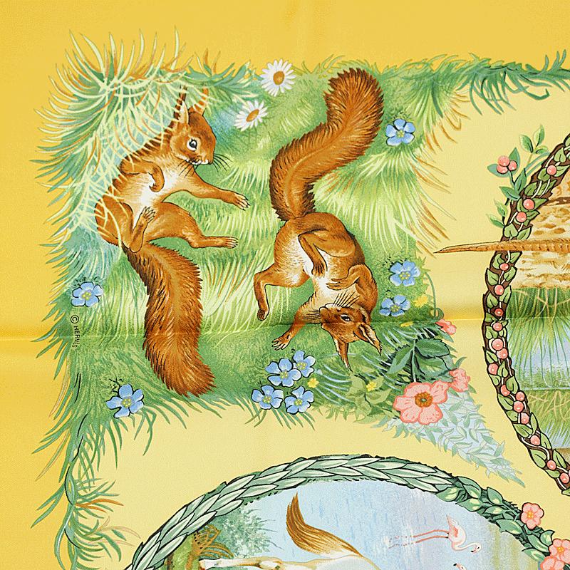 Hermes Scarf "Les Quatre Saisons" by Robert Dallet 90cm Silk | Carre Foulard