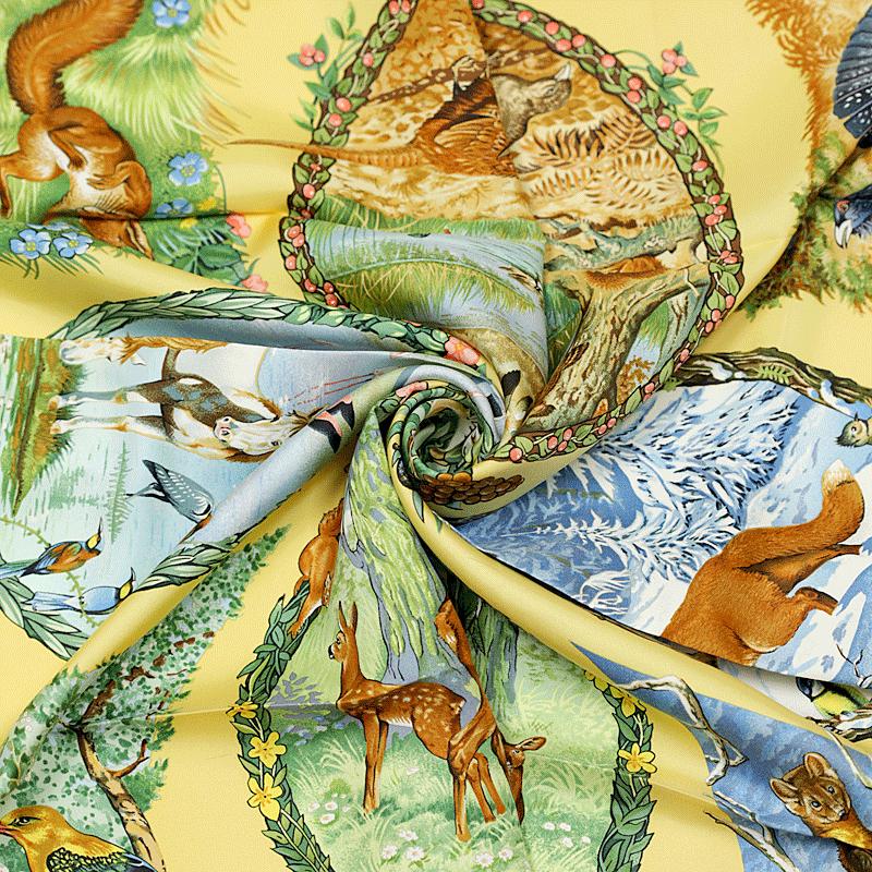 Hermes Scarf "Les Quatre Saisons" by Robert Dallet 90cm Silk | Carre Foulard