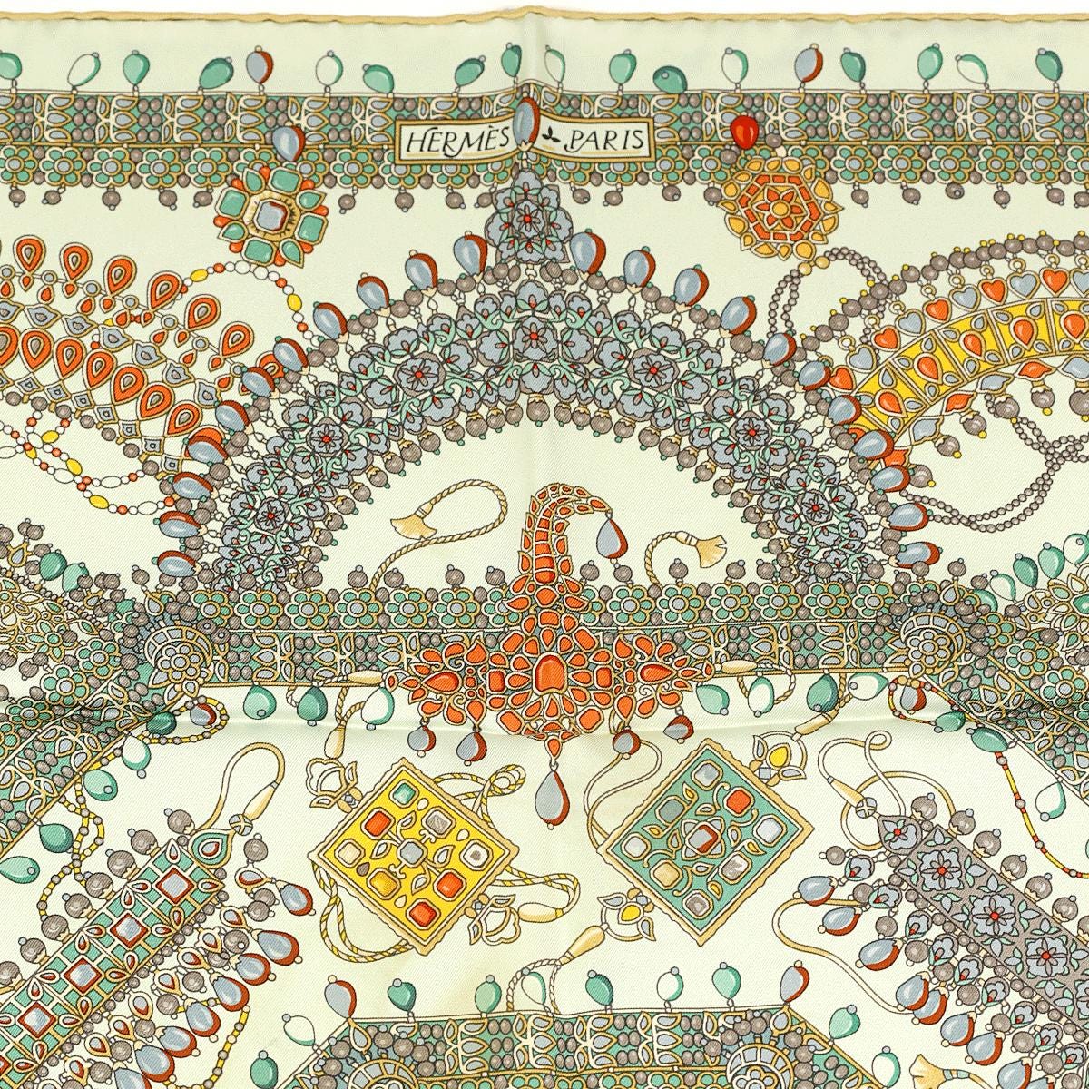 Hermes Scarf "Parures des Maharajas" by Catherine Baschet 90cm Silk | Foulard Carre