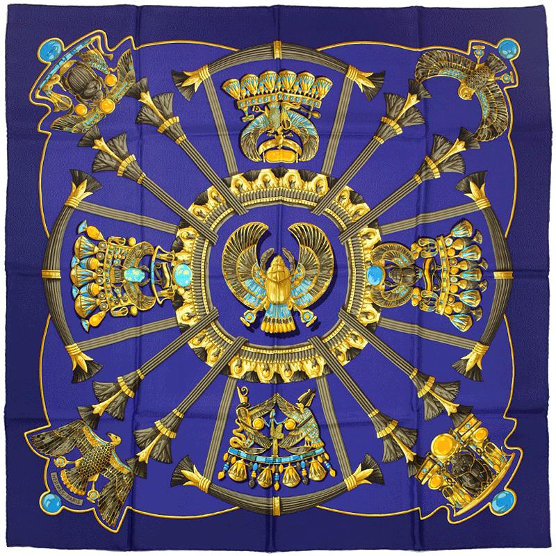 Hermes Scarf "Egypte" by Caty Latham 90cm Silk | Carre Foulard