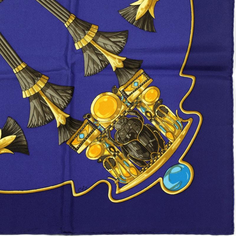 Hermes Scarf "Egypte" by Caty Latham 90cm Silk | Carre Foulard
