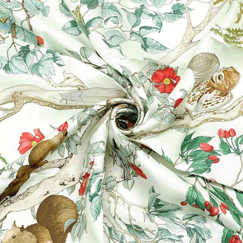 Hermes Scarf "Au Coeur des Bois" by Zoe Pauwels 90cm Silk | Carre Foulard