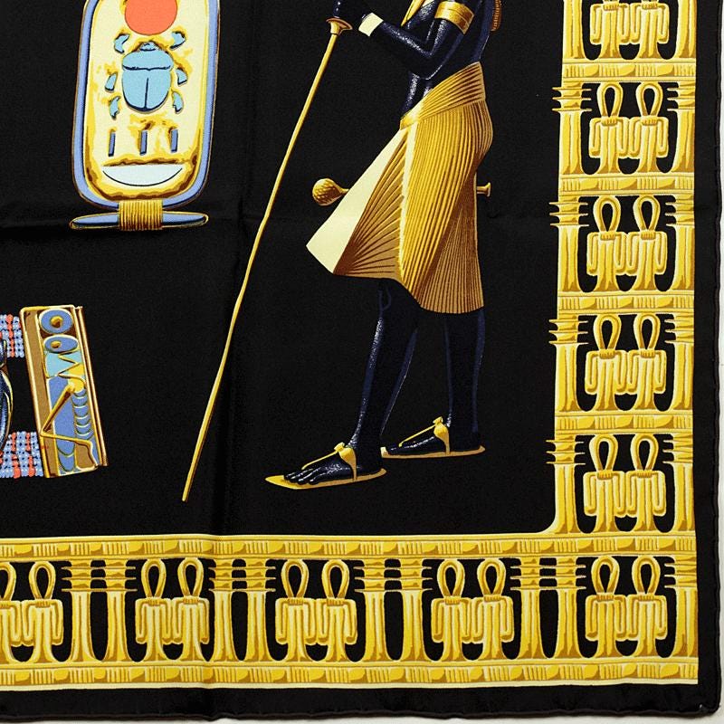 Hermes Scarf "Tutankhamun" by Vladimir Rybaltchenko 90cm Silk | Foulard Carre