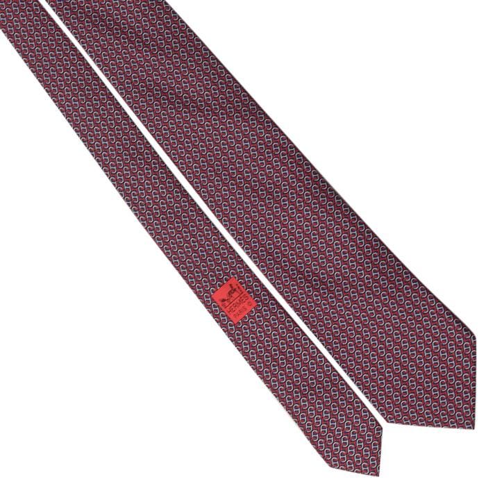 Hermes Men's Silk Tie Chaine d'Ancre Pattern 605934 – Exquisite