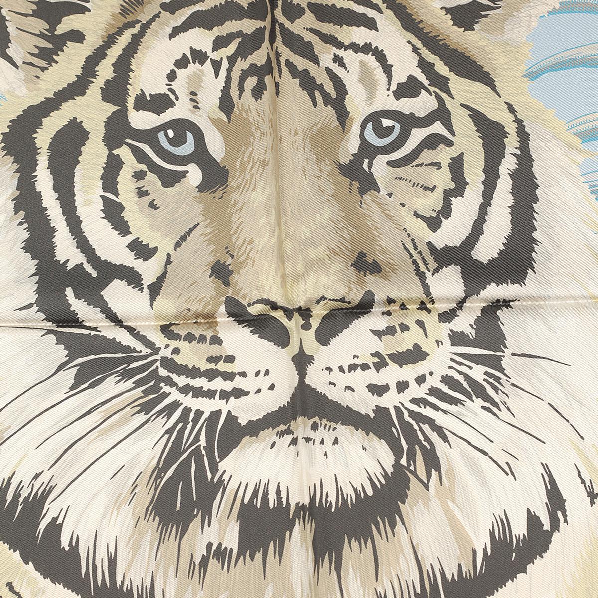Hermes Scarf "Tigre Royal" by Christiane Vauzelles 90cm Silk Double Face Carre