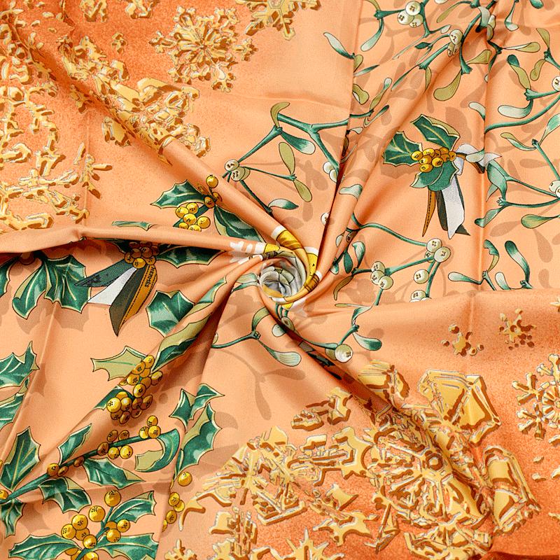 Hermes Scarf Jacquard "Neige d'Antan" by Caty Latham 90cm Silk | Carre Foulard